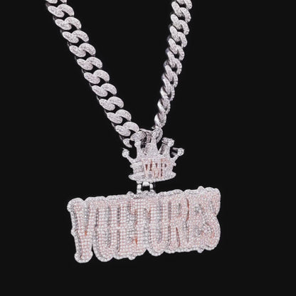 APORRO Premium Custom Two Tones Iced Name Pendant