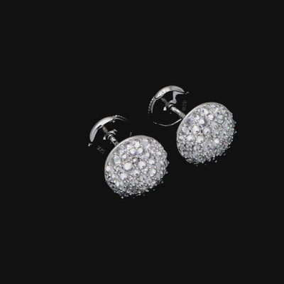 S925 Reverse Set Diamond Stud Earrings