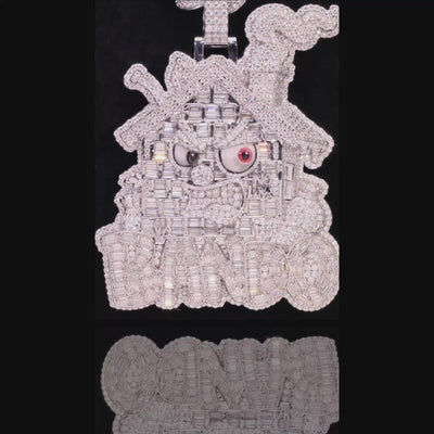 APORRO Premium Custom Iced Trap House Pendant With Baguette Stones