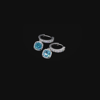 S925 Crushed Ice Dangly Earring