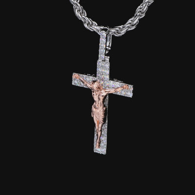 Moissanite Crucifixion of Jesus Pendant