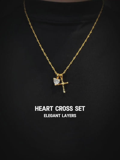 22K Teardrop Cut & Infinite Serpent Pendant Set
