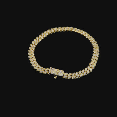 Micro Round Cut Cuban Link + Rope Bracelet Gift Set