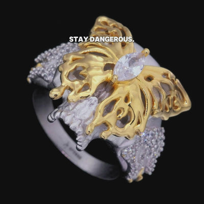 Melting Butterfly Skeleton Ring