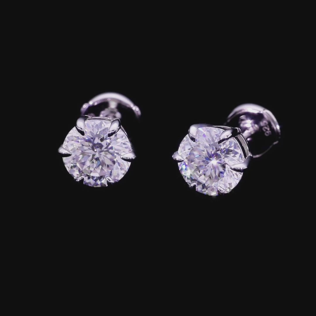 Portuguese Cut Stud Earring
