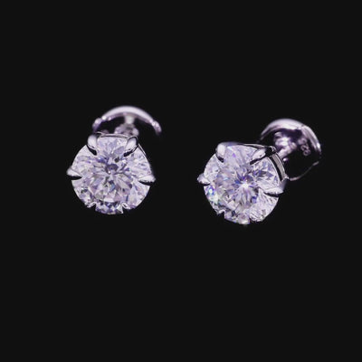 Portuguese Cut Stud Earring
