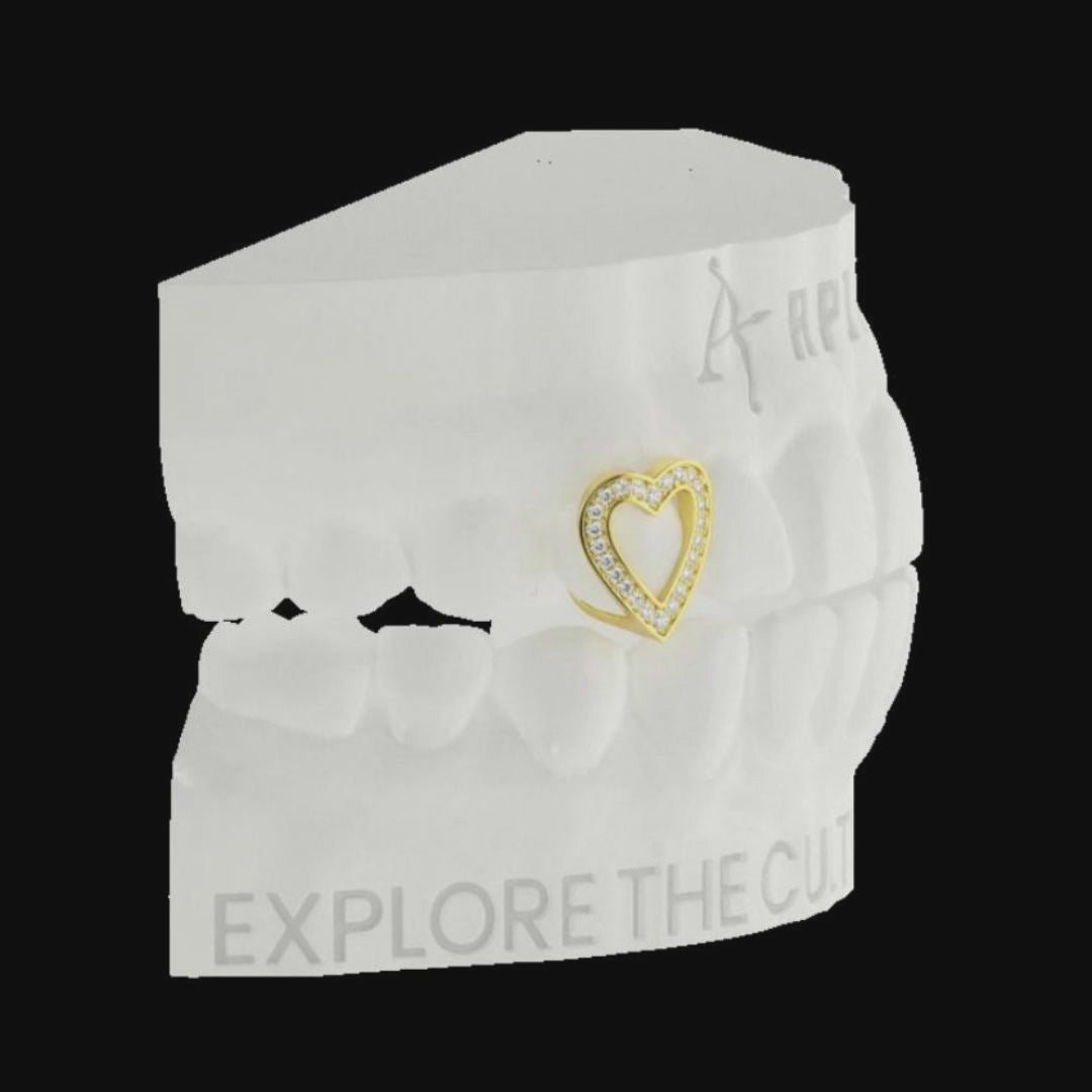 Custom Heart-shaped cutout Grillz