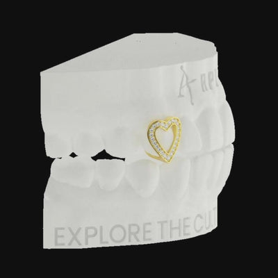 Custom Heart-shaped cutout Grillz