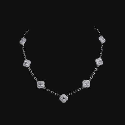 Pearl Clover Station Necklace
