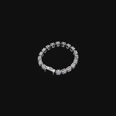 Cushion-Cut Clustered Tennis Bracelet - 7mm