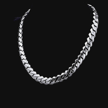 Plain Gold Prong Cuban Link Chain - 8mm