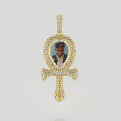 Custom Shaped Spell Anka Rotating Photo Pendant