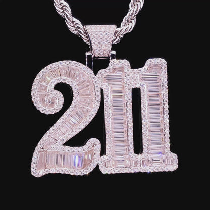 APORRO Premium Custom Baguette Cut Letters Pendant
