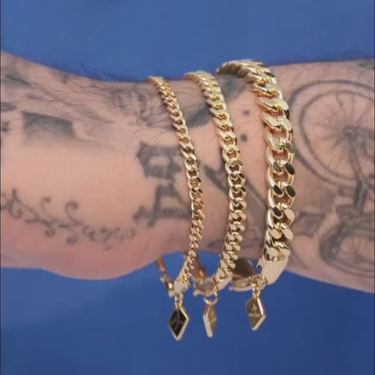 Miami Cuban & Rope Layered Bracelet Set