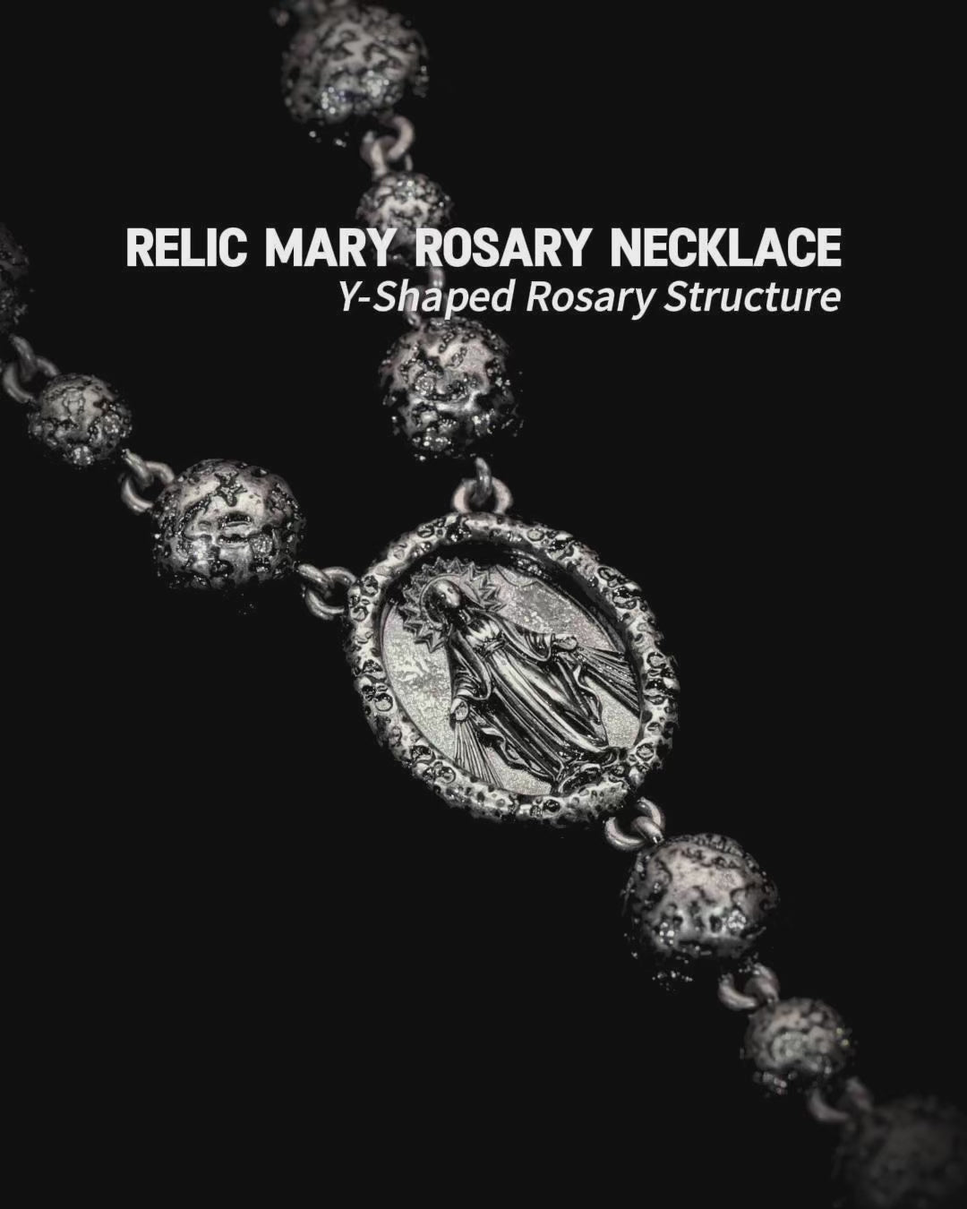 RELIC MARY ROSARY NECKLACE