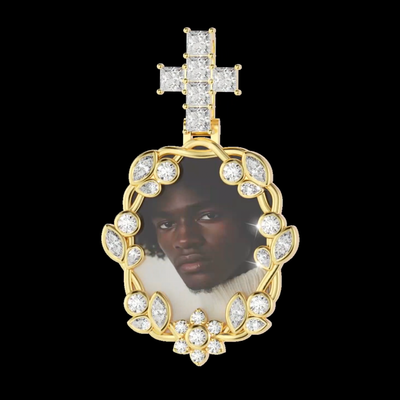Custom Vine-wrapped Picture Pendant