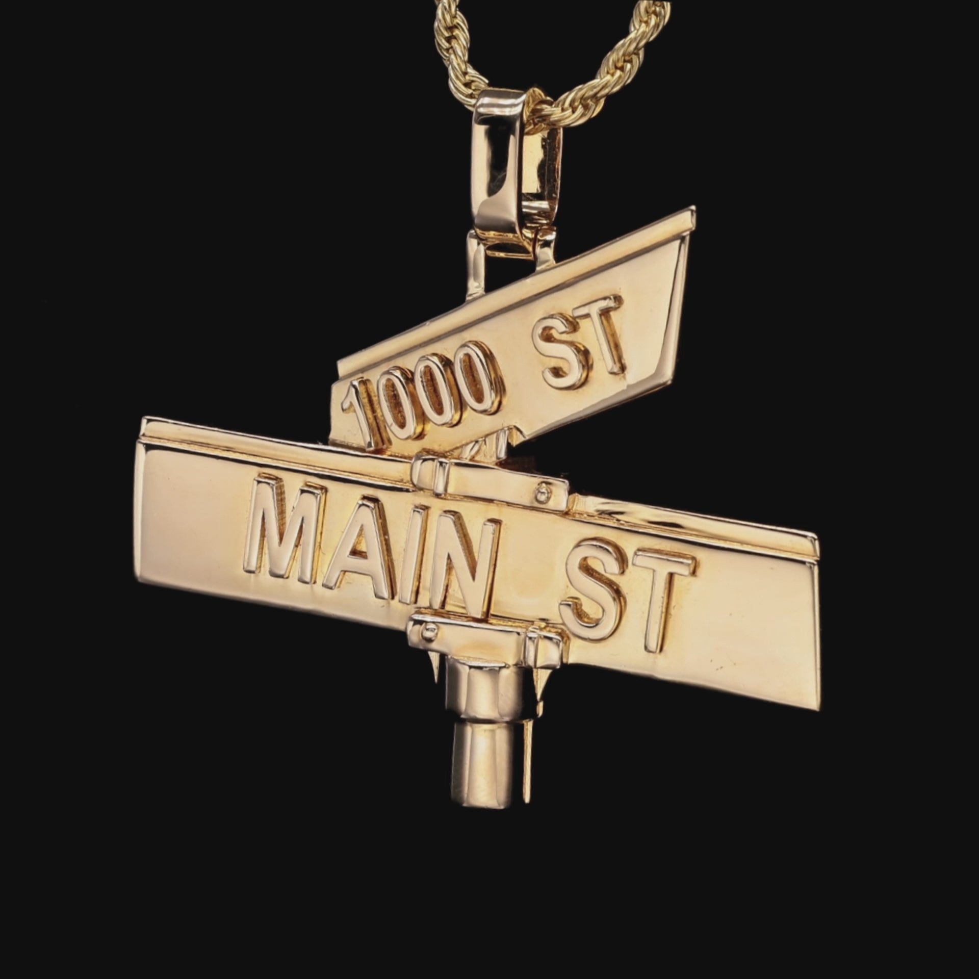 Custom Plain Street Sign Pendant