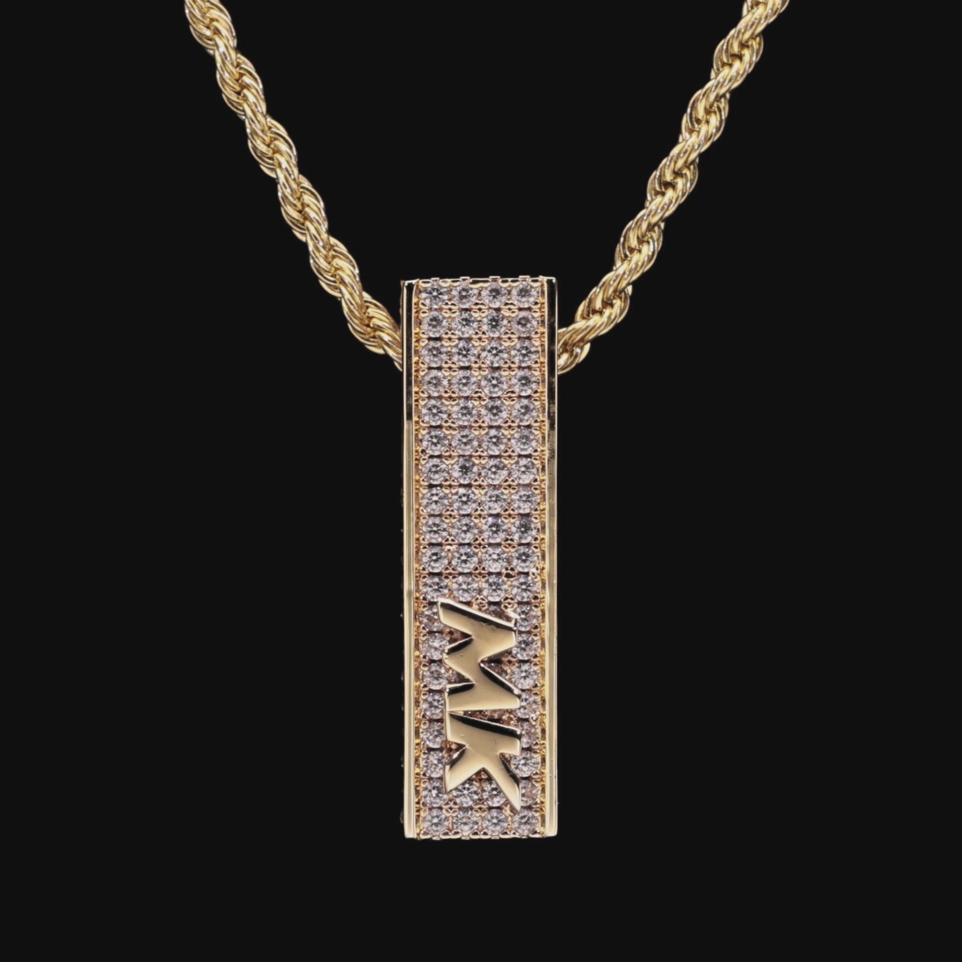 Custom Round Cut Square Pillar Pendant-30mm