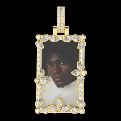 Custom Special Cut and Spliced Picture Frame Pendant