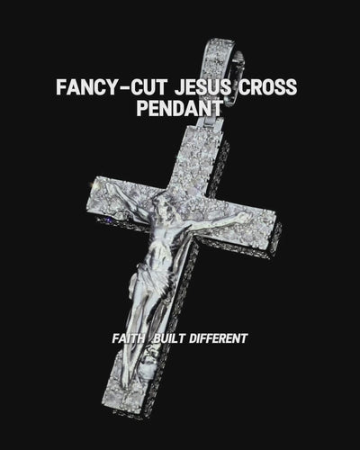 Fancy-Cut Jesus Cross Pendant