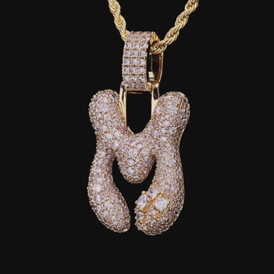Custom Bubble Font Pendant - 30mm
