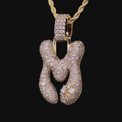 Custom Bubble Font Pendant - 30mm