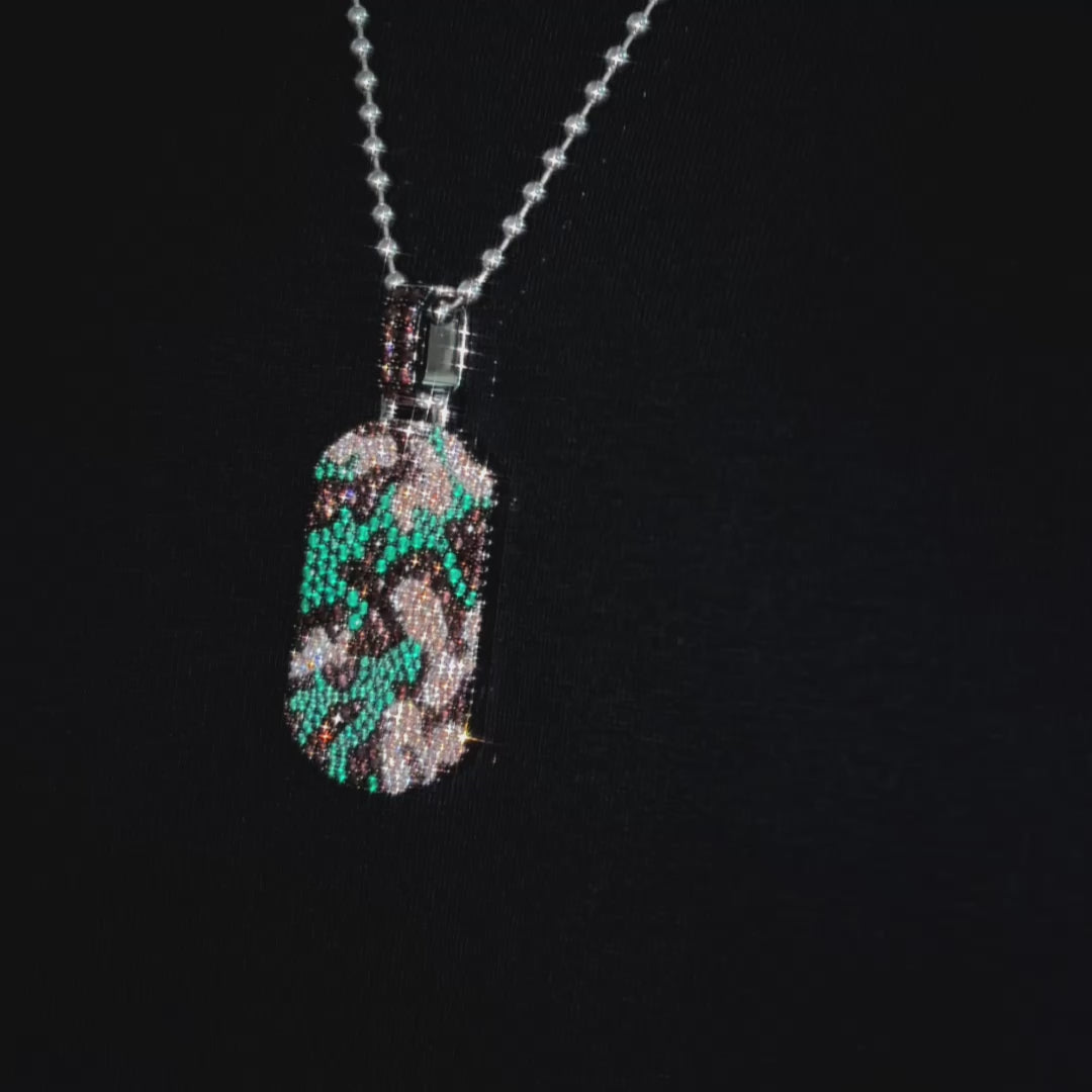 Camo Dog Tag Pendant