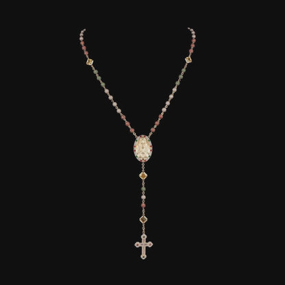 Trinity Rosary Virgin Mary Necklace