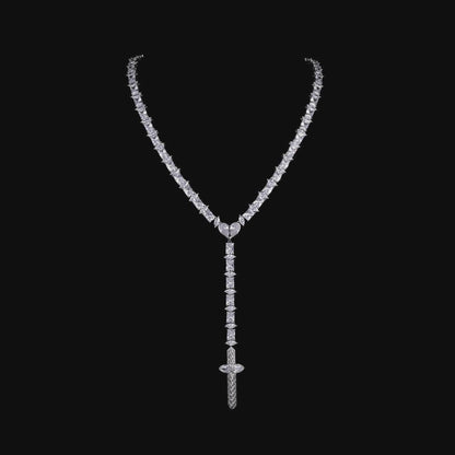 Heart & Blade Rosary Necklace