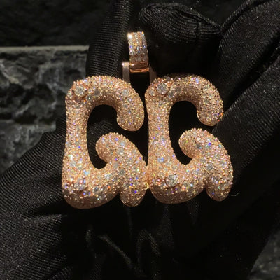 Custom Bubble Font Pendant - 30mm