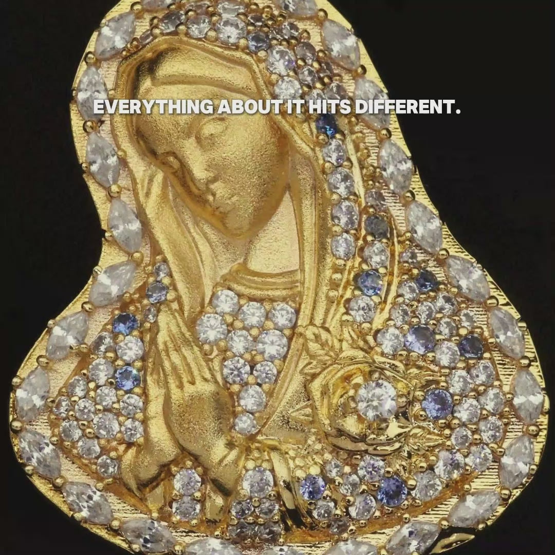 Virgin Mary Prayer Halo Pendant