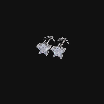 Moissanite S925 Pentagram Stud Earrings