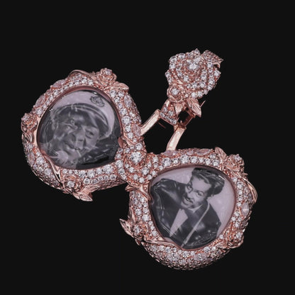 Custom Rose Infinity Frame Pendant-51mm