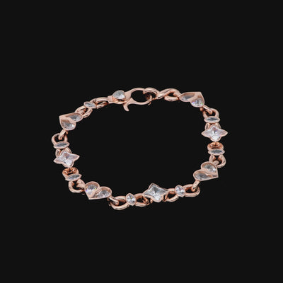 Baguette Clustered Tennis + Radiant Hearts Entwined Bracelet Gift Set