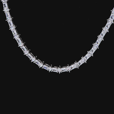 Pave Set Thorned Cross Pendant & Chain Trinity Set