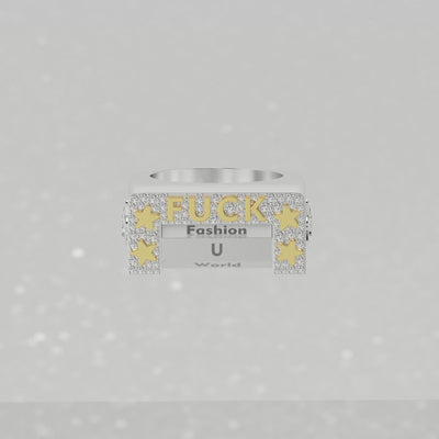 Custom "Fxxk" 6-Sided Spinning Ring