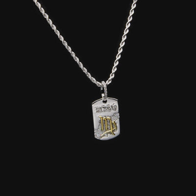 Zodiac Dog Tag Pendant