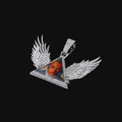 Custom Wings Photo Frame Pendant