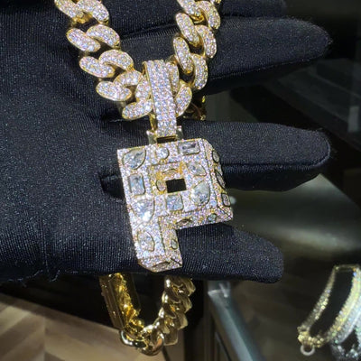 Custom Shaped Cut 3D Letter Pendant