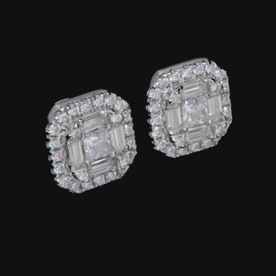 Moissanite S925 Halo Stud Earring