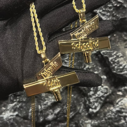 Custom Plain Street Sign Pendant