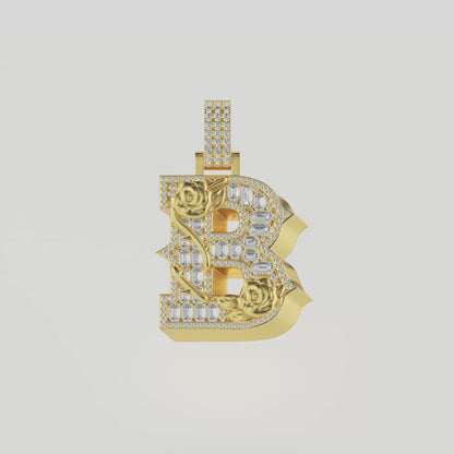 Custom Rose Font Pendant-30mm