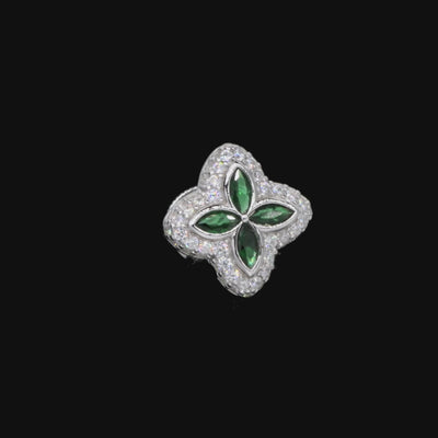Moissanite Luminous Clover Earrings - White Diamond