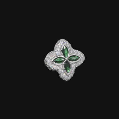 Moissanite Luminous Clover Earrings - White Diamond