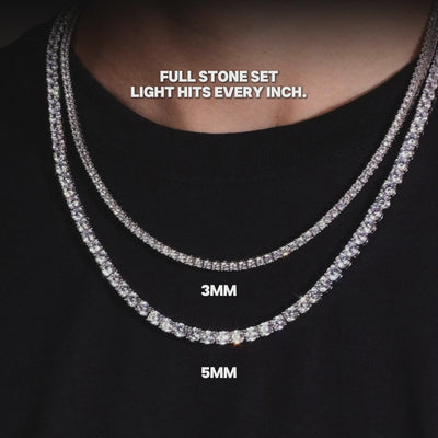 Youth Iced Tennis Chain - 5mm