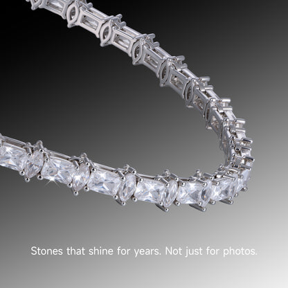 6mm Refined Luster Tennis Chain and Bracelet Gift Set