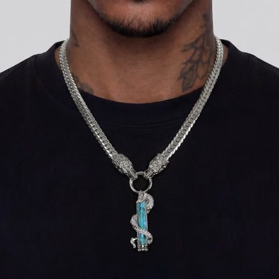 WONG Dragon Jade Chain & Pendant Set