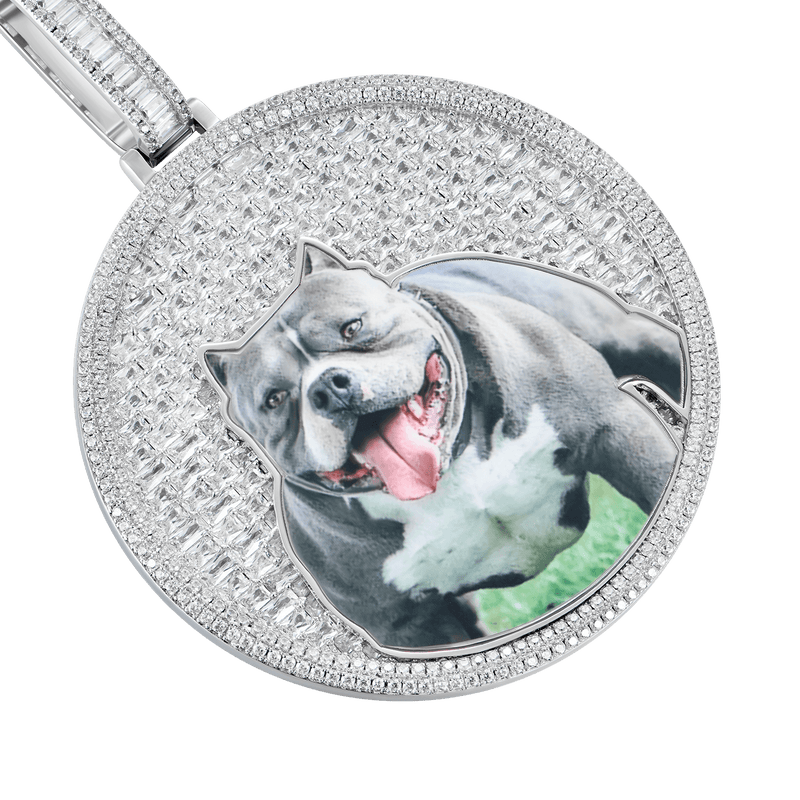 Custom Moissanite Round Pendant - APORRO
