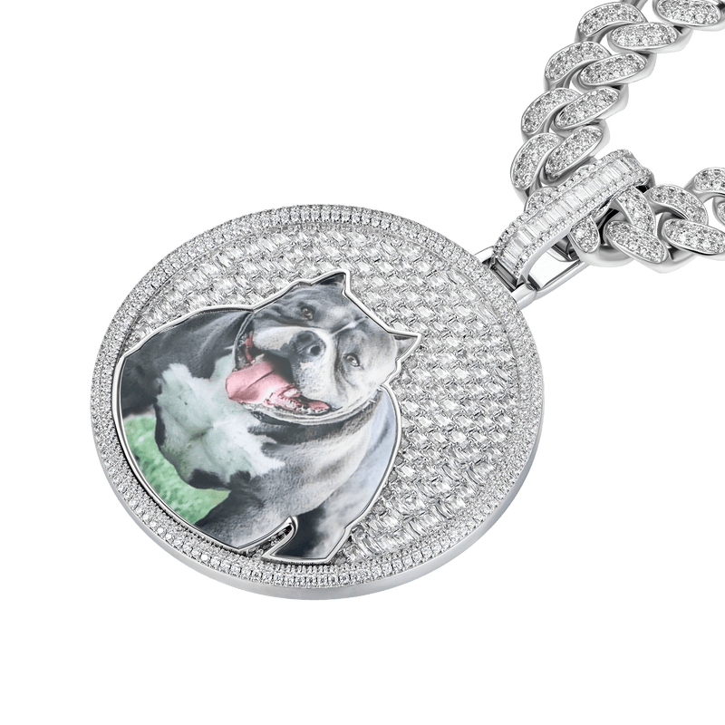 Custom Moissanite Round Pendant - APORRO