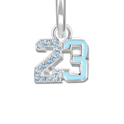 S925 Number 23 Dangly Earring